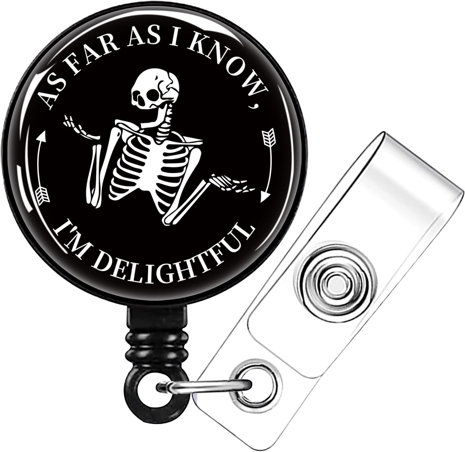HSSPIRITZBadge Reels Retractable Cute ID Clip with 360° Swivel,for Nurse Name Tag Card X-Ray Rad Tech Radiology Funny Radiologist Nursing Doctor Teacher Student Medical Work Office Alligator Clip