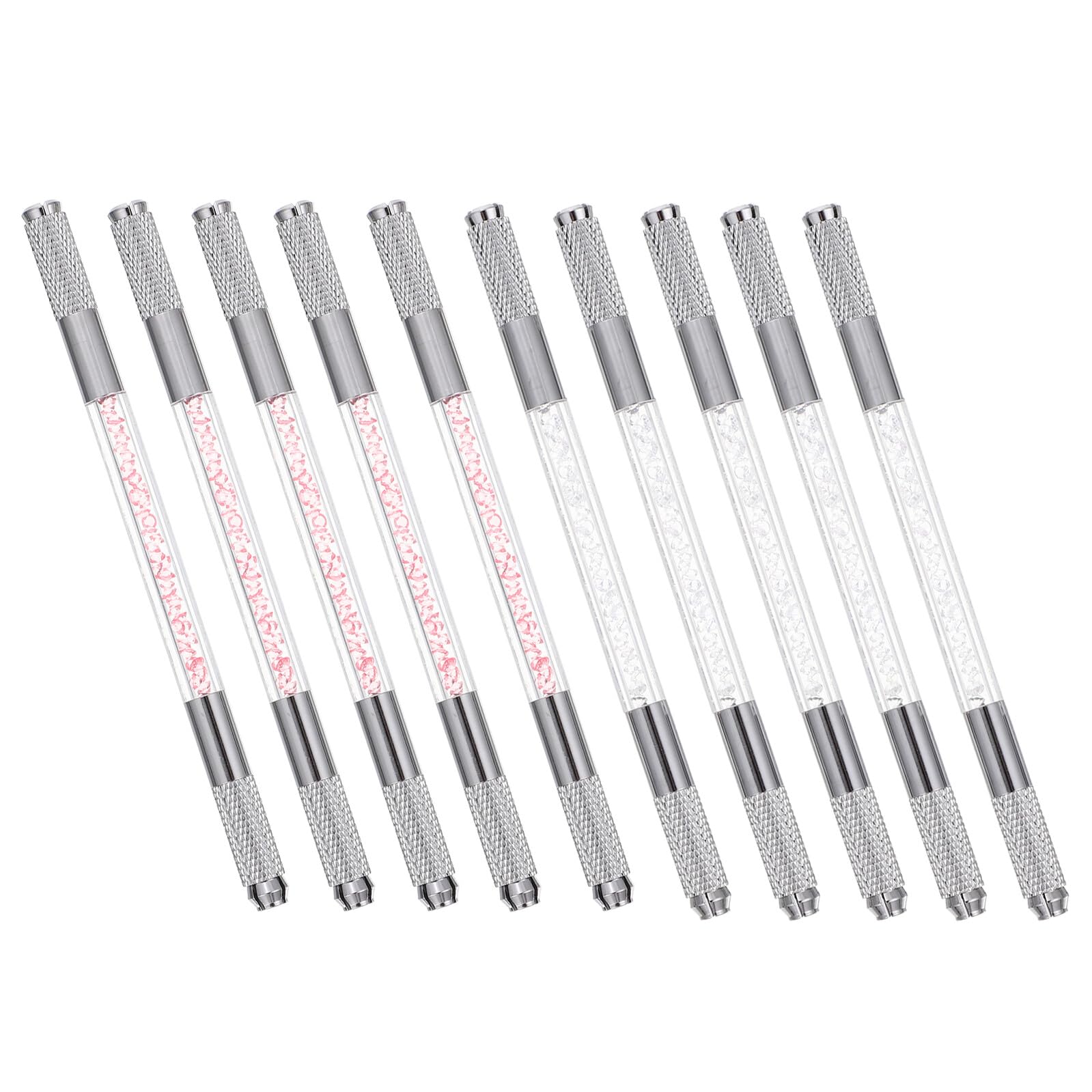 Baluue 10 Stück Microblading Augenbrauenstifte mit Doppelseitigem Design Abs Material Leicht zu Halten Tätowierstifte für Präzises Augenbrauen Make Up und Natürliches Aussehen