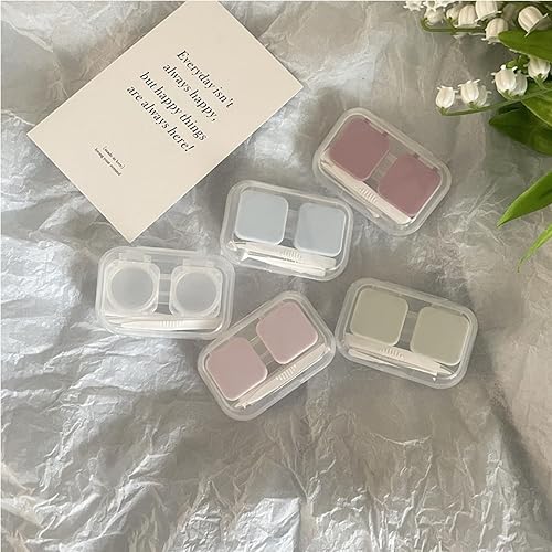 Miniatura 2 de Paquete de 5 fundas portátiles para lentes de contacto, soporte transparente de tamaño de viaje, estuche para lentes de contacto, kit de