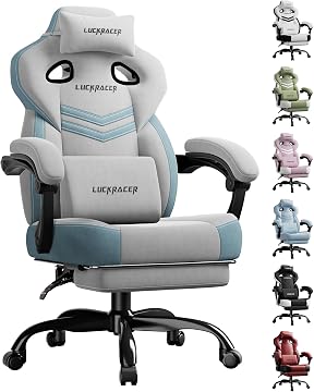 LUCKRACER Gaming Stuhl Stoff, Bürostuhl