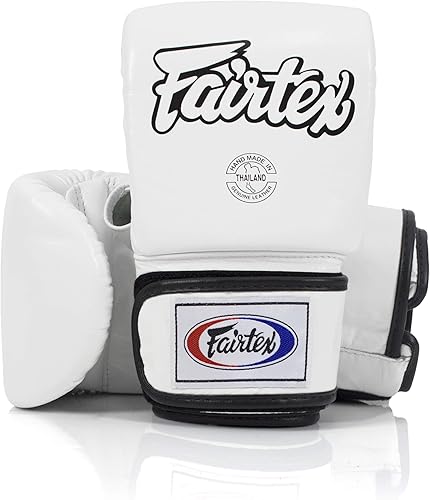 Fairtex TGO3 - Guantes de boxeo Muay Thai para hombres, mujeres, niños, diseño especial de pulgar abierto, guantes de MMA, kickboxing, gimnasio,