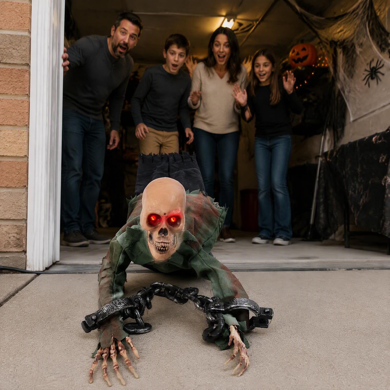 Decoración eléctrica de Halloween con diseño de fantasma zombi