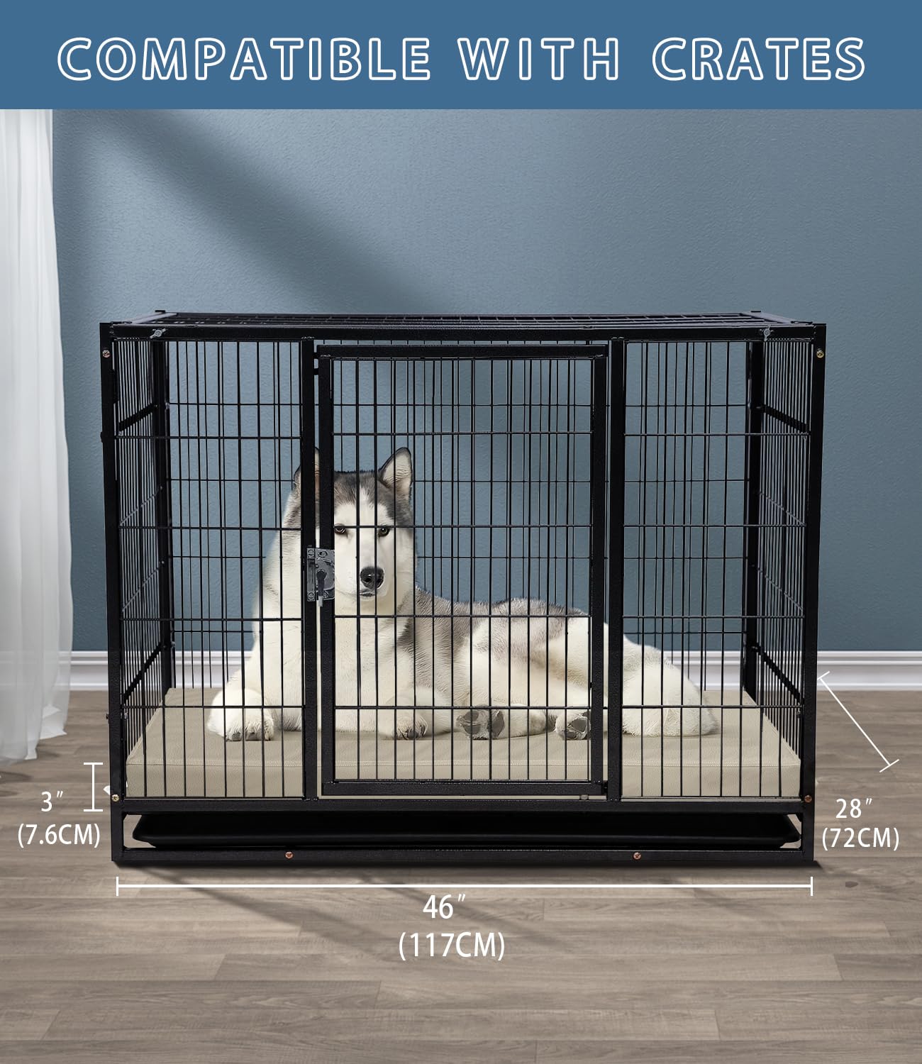 Dog Crate Cover Dog Bed Covers With Zipper, Leather Waterproof