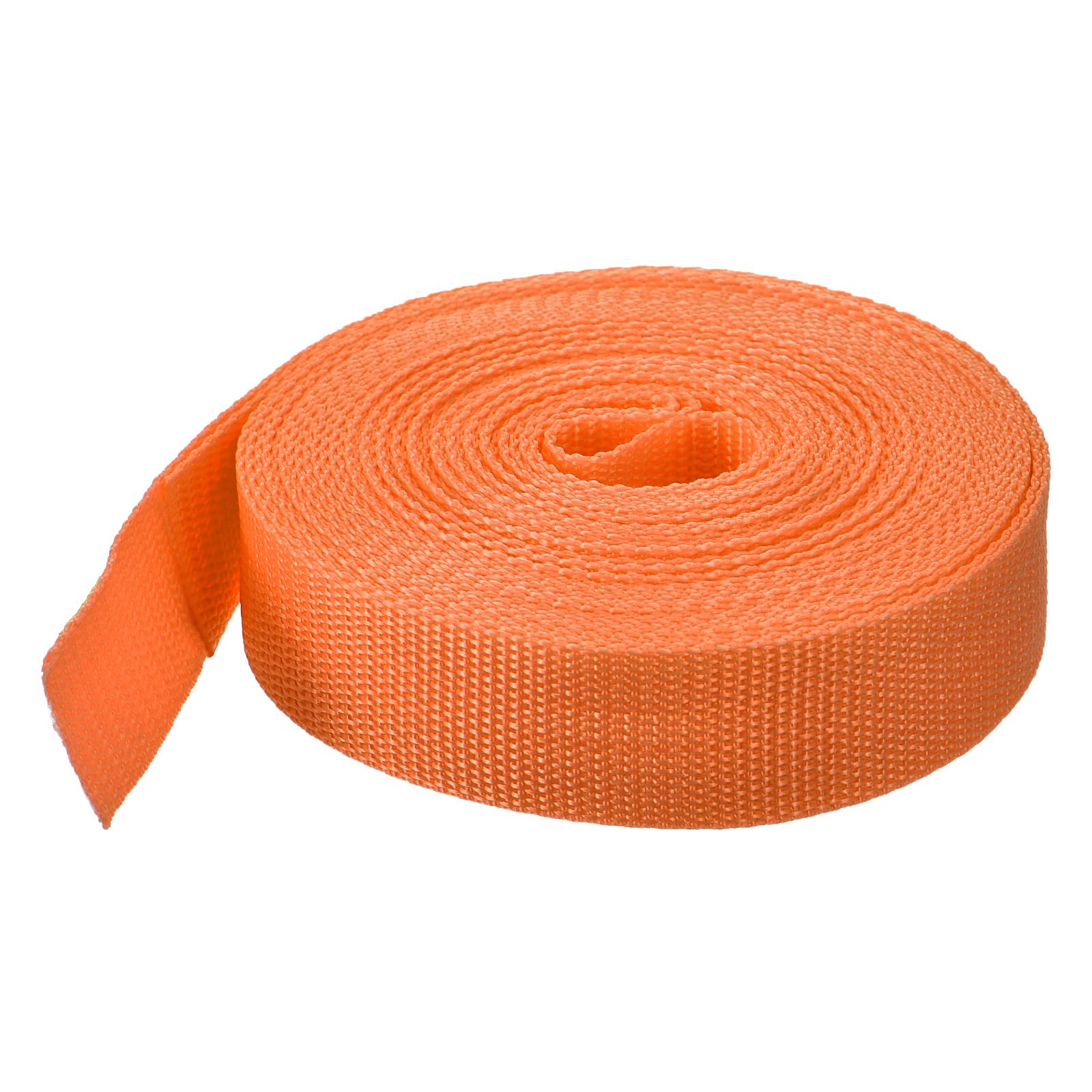 MECCANIXITY Lightweight Polypropylene Webbing Strap 1.5" 10 Yard Backpack Strapping Band Light Orange for Outdoor Luggage Cargo Straps