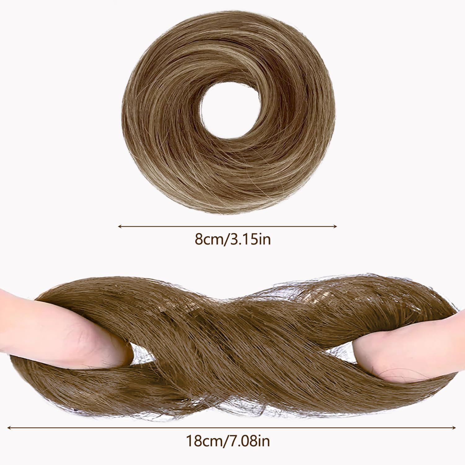 Messy Bun Hair Piece for Women Synthetic Hair Scrunchies, Curly Hair Bun Extensions, Messy Hair Bun Scrunchie - Image 2