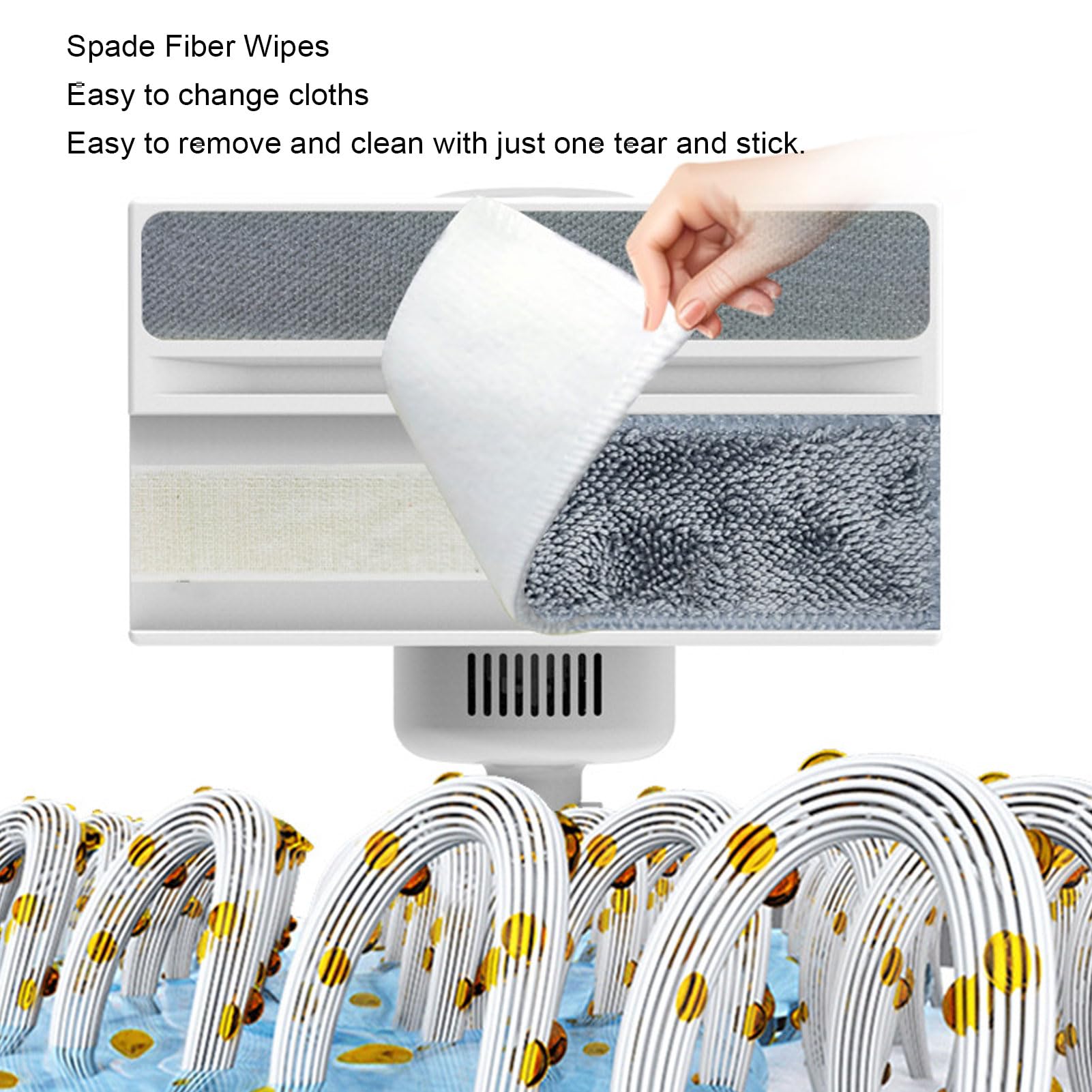 Herramienta Limpiacristales Eléctrica, Inalámbrica y Recargable con Poste Retráctil, Ideal para Ventanas Altas y Baldosas, ABS Ligero, 1 Unidad