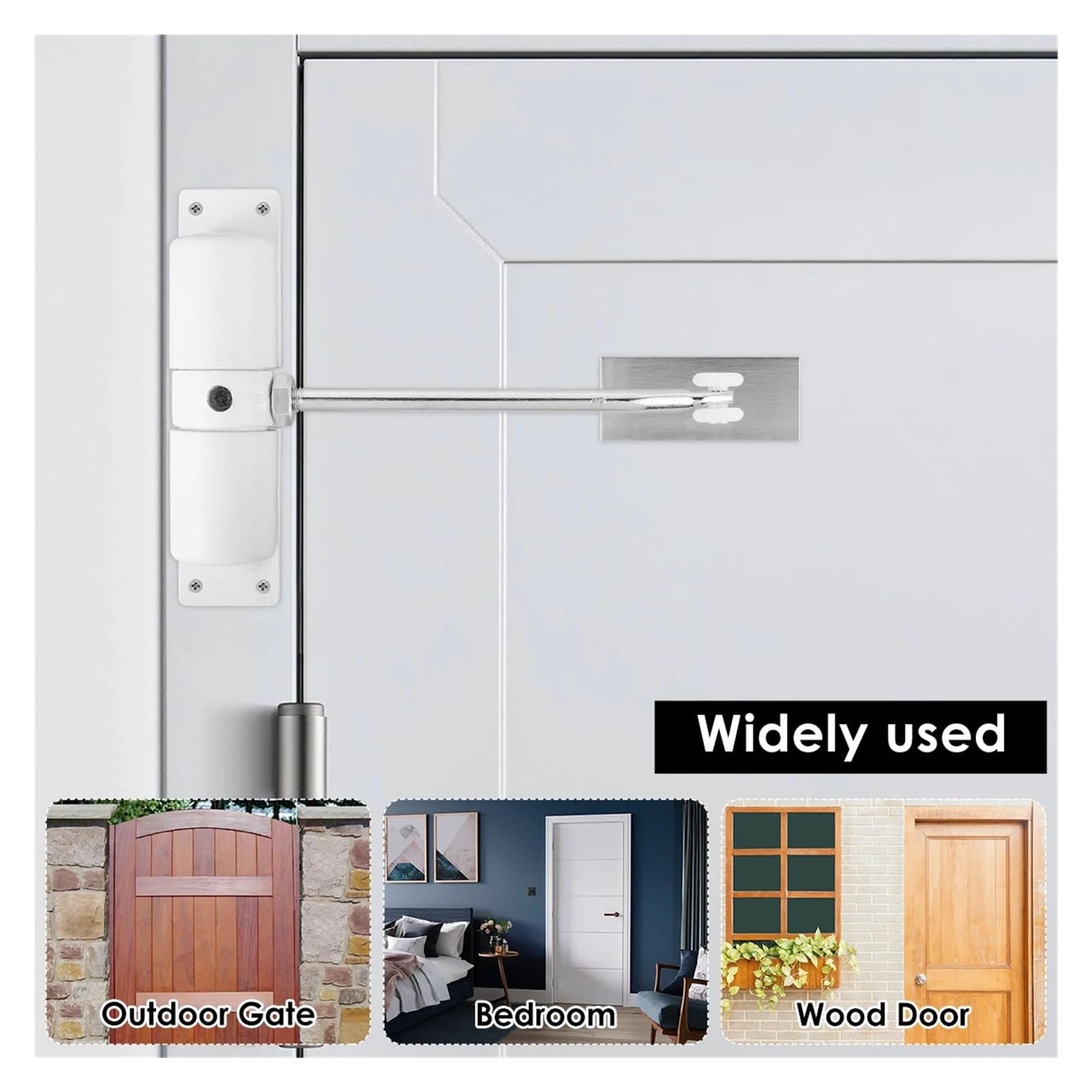Chiudiporta automatico a molla, regolabile, adatto a porte da 30 kg | Hardware a chiusura automatica durevole for varie porte domestiche(2PCS)
