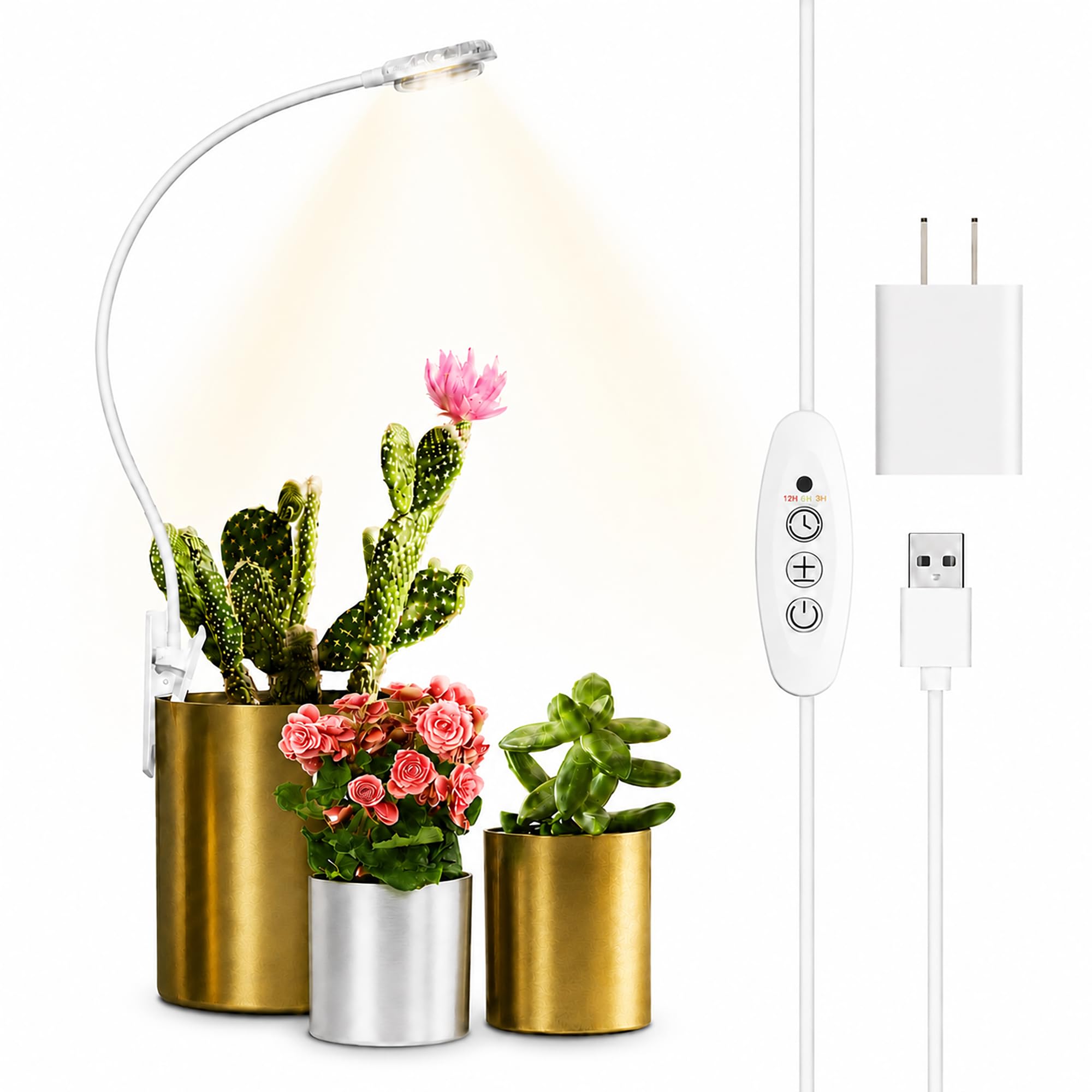 Amazon.co.jp: SANSI【小中型1～3鉢用】植物育成ライト LEDクリップ式