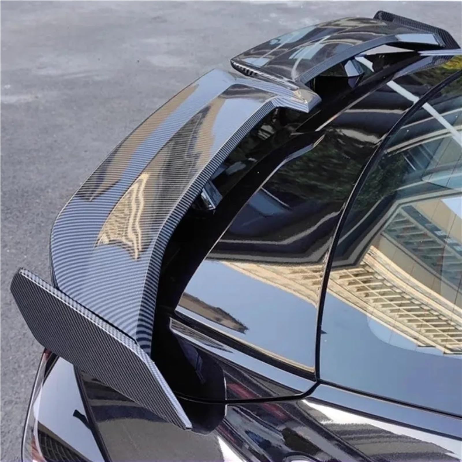 Kompatybilny z Sedanem Honda Hyundai VW Audi BMW benz Uniwersalny styl PRO Sedany Uniwersalny tylny spoiler bagażnika Skrzydło akcesoria do nadwozia samochodu(Glossy Black)
