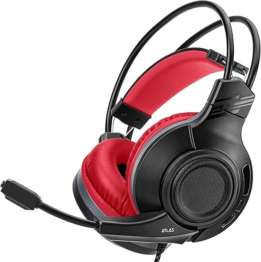 Nitho Atlas Stereo Gaming Headset Red,Compatible With Pc/Ps4/Ps5/Xbox One/Xbox Series X S/Switch/Phones (Pc Adaptor Included),over ear,Wired