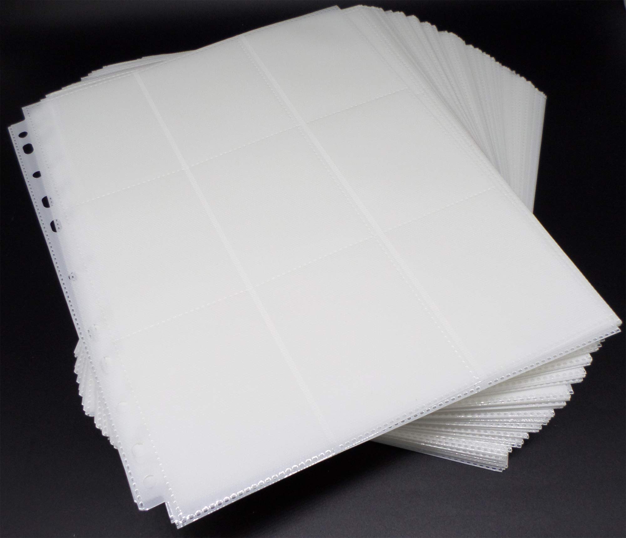 docsmagic.de 100 18-Pocket Pages White - Sideloading - 11 Holes - MTG PKM YGO - Feuilles Blanc