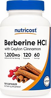 Nutricost Berberine HCl with Ceylon Cinnamon Capsu