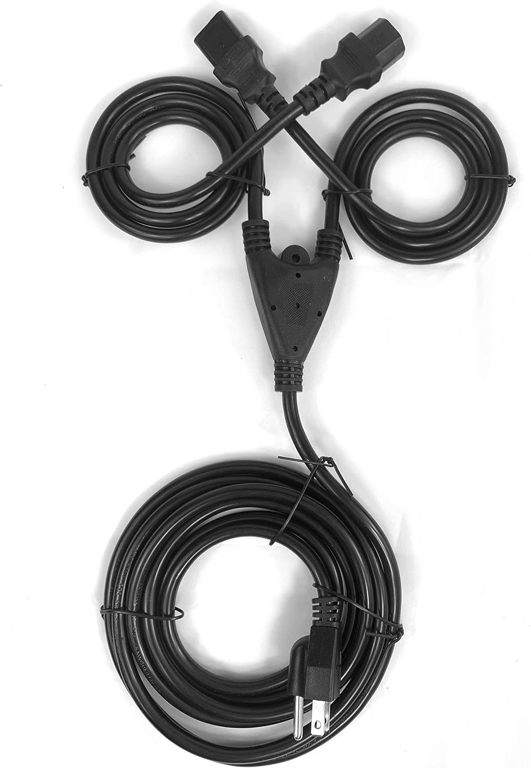 Omnihil Universal Standard Power Cord Splitter for Double Monitors and Other Dual Monitors