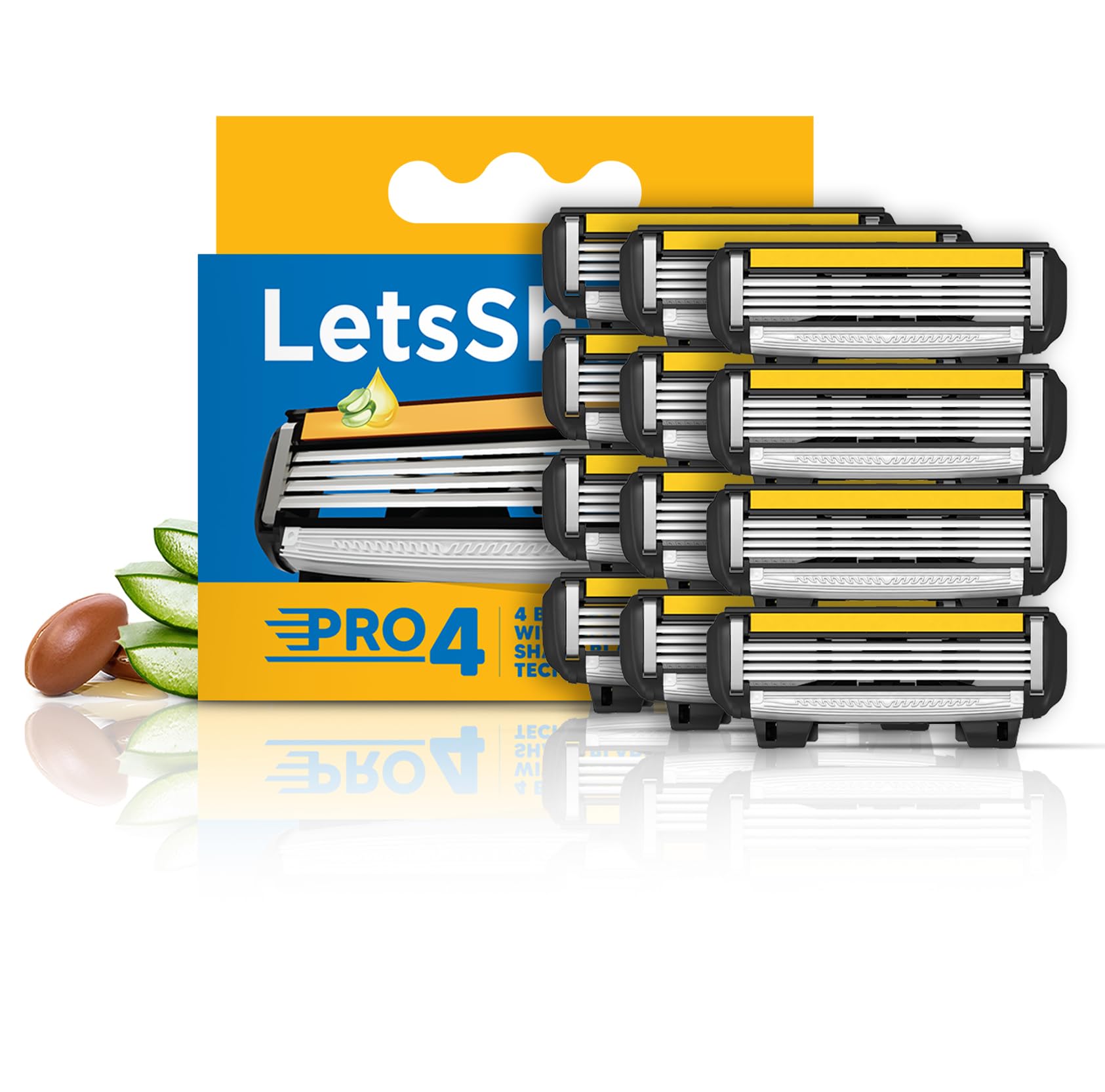 LetsShave Pro 4 Manual Shaving Razor Blades Refills (Cartridge), Pack of 12, Ultra Sharp 4 Blades for Face & Head, Blades for Men Face & Head (B07CS4XPCR) Amazon Price History, Amazon Price Tracker