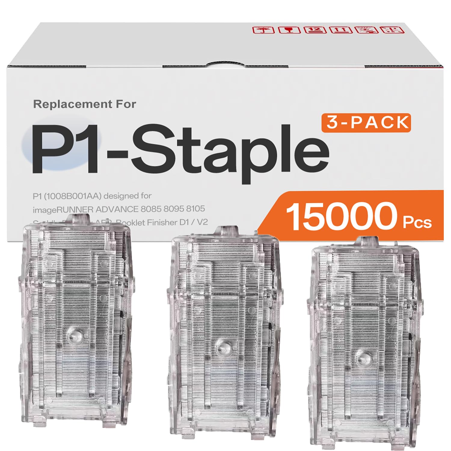 3-Pack P1 Staples Repalcement for Canon 1008B001AA P1 for 8085 8095 8105 Saddle Finisher AB2 D1 V2 Staple Cartridge