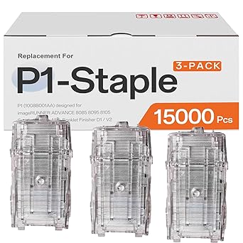 3-Pack P1 Staples Repalcement for Canon 1008B001AA P1 for 8085 8095 8105 Saddle Finisher AB2 D1 V2 Staple Cartridge