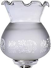 لمبة شمعدان من الزجاج المزخرف المطلي بالفضة من كوين آن 0/8208