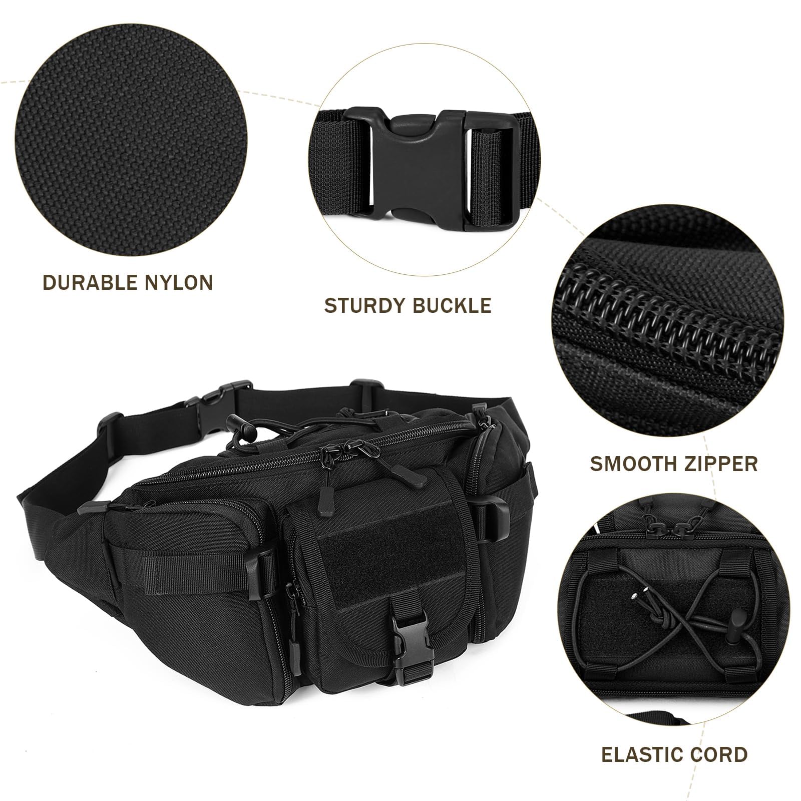 Huntvp Marsupio Tattico Sportivo Borsa Petto Militare per Campeggio Escursione Ciclismo Viaggio Trekking Outdoor