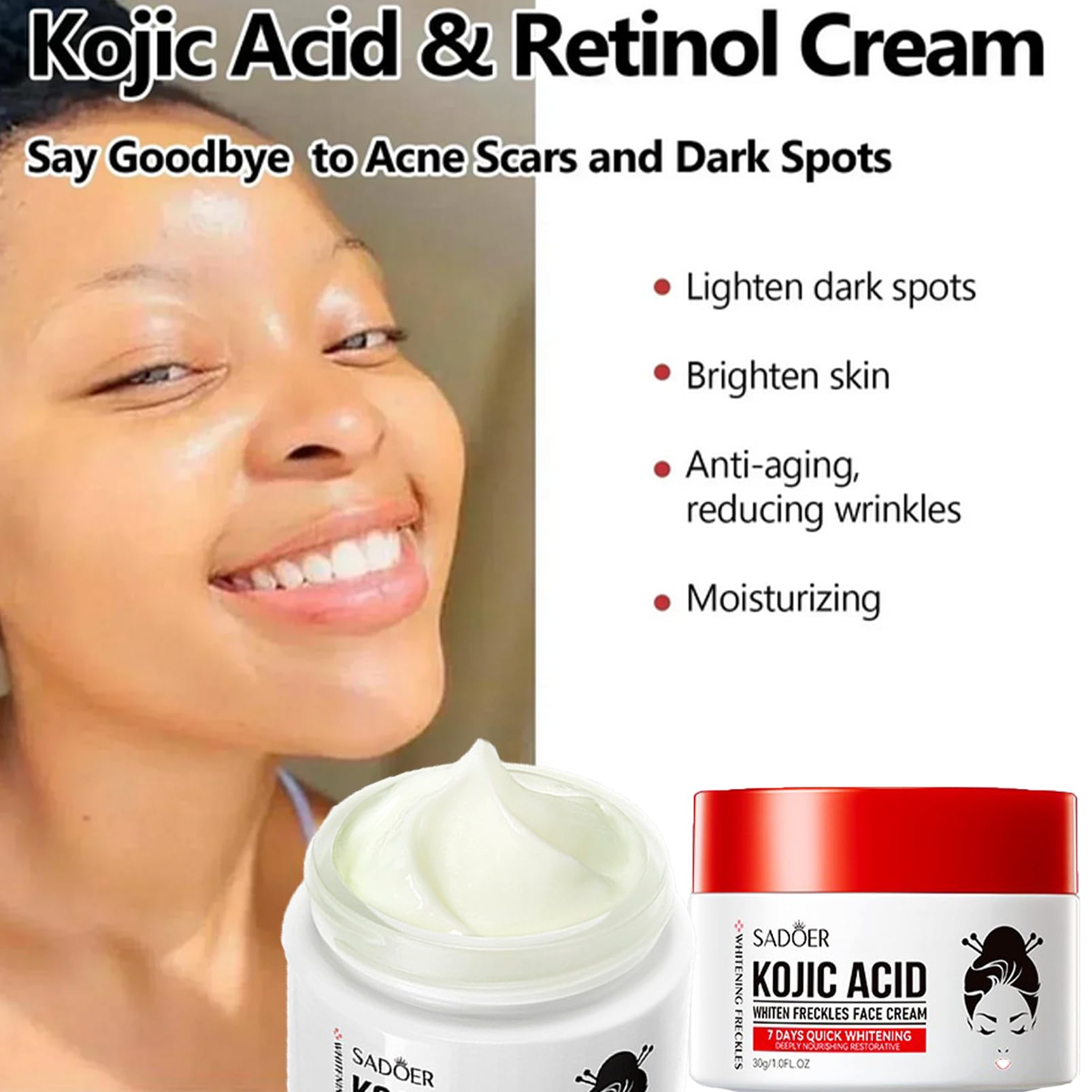 Kojic Acid Cream, kojic Acid Black Spot Corrector, Facial Spot removing ...