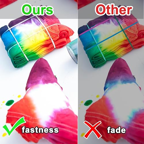 Miniatura 5 de Bandas de goma para teñido anudado, kit de 115 bandas de goma de teñido anudado, banda de goma blanca de silicona transparente para niños, mujeres,