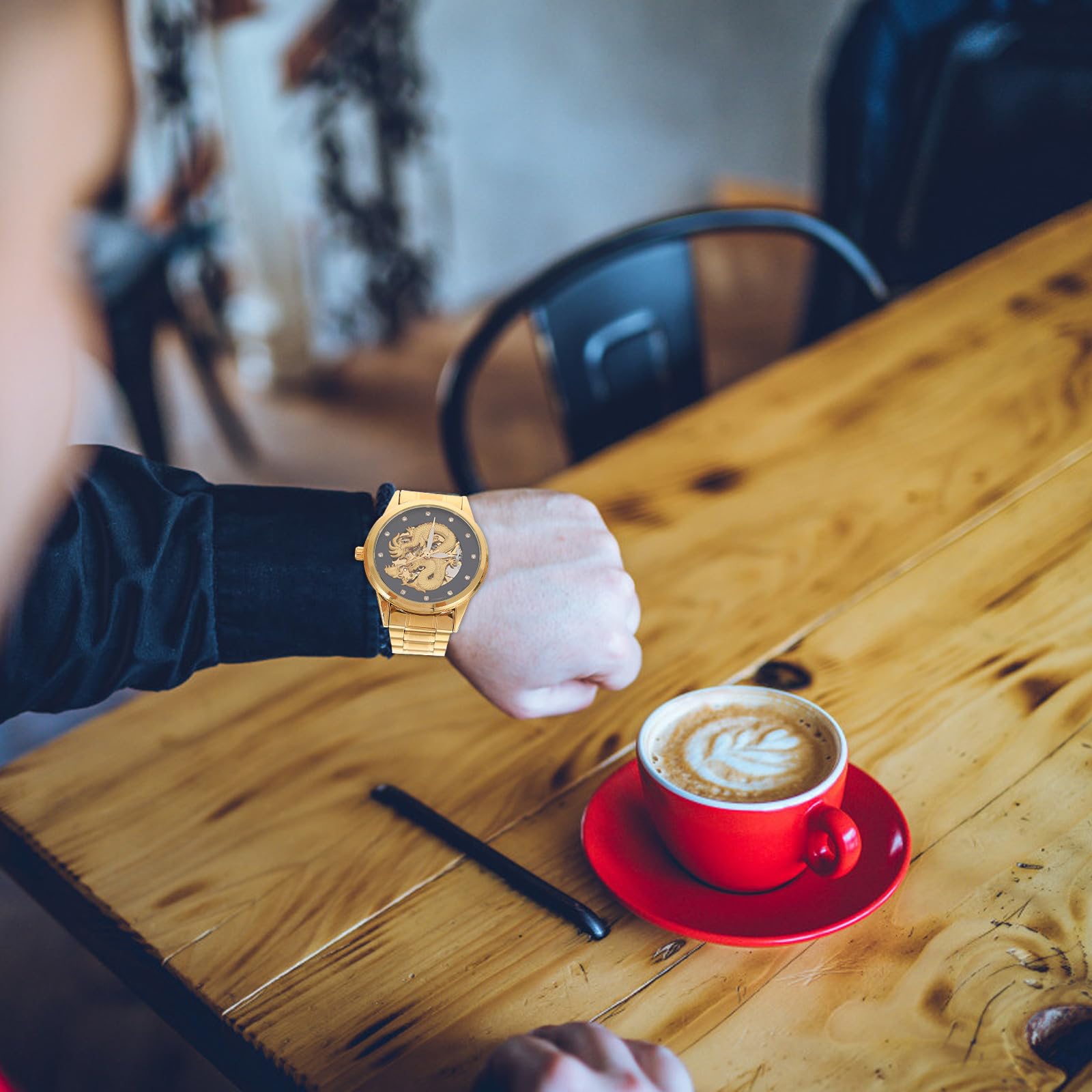 ULTECHNOVO Reloj de Pulsera de Hombre Automático de Acero Inoxidable