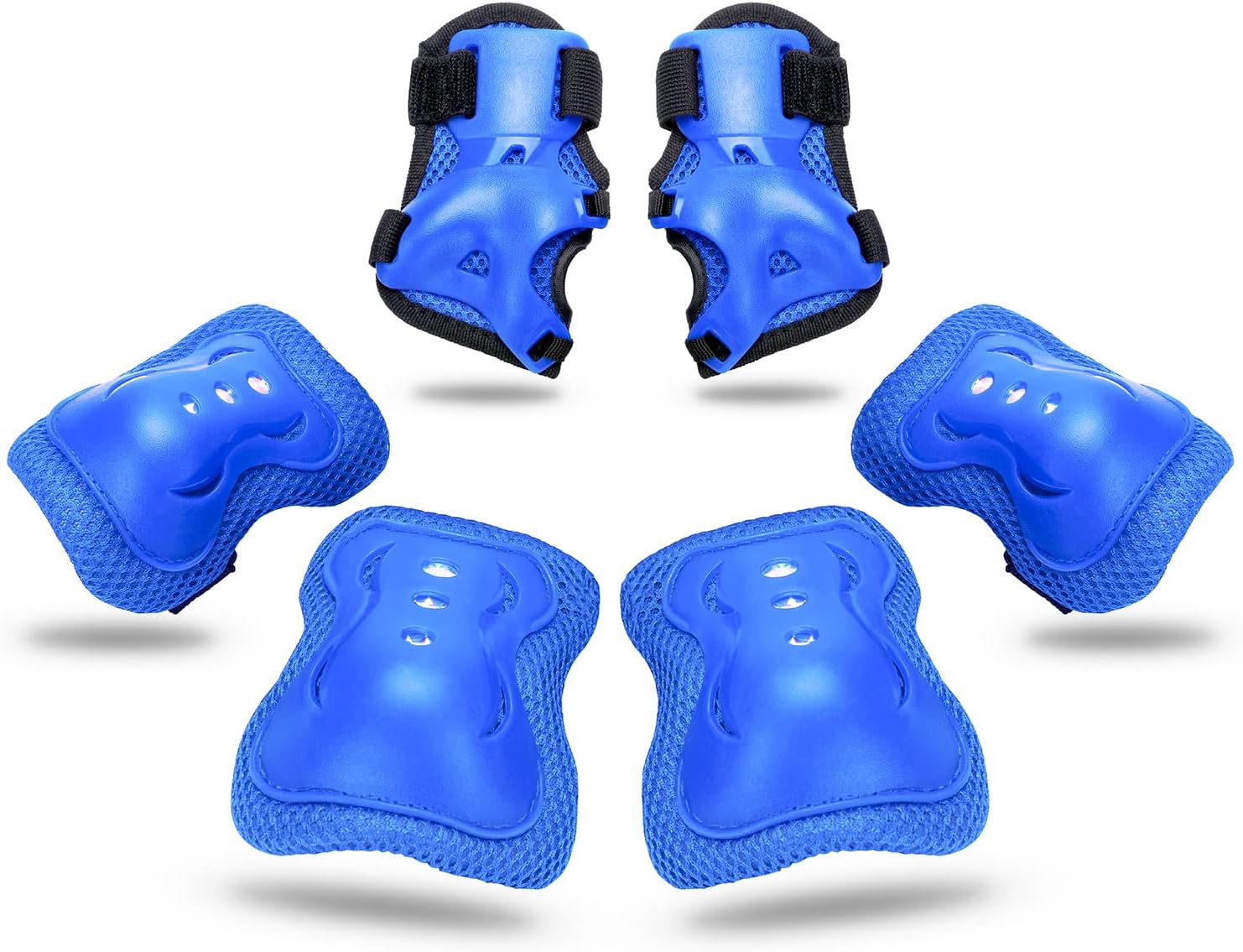 Adicop Knee Pads for Kids Knee and Elbow Pads with Wrist Guards Youth Protective Gear Set for Skateboard Cycling Roller Bike Inline Scooter Skating Skates Pads Toddler Girls Boys Kids 3-8 Years Old