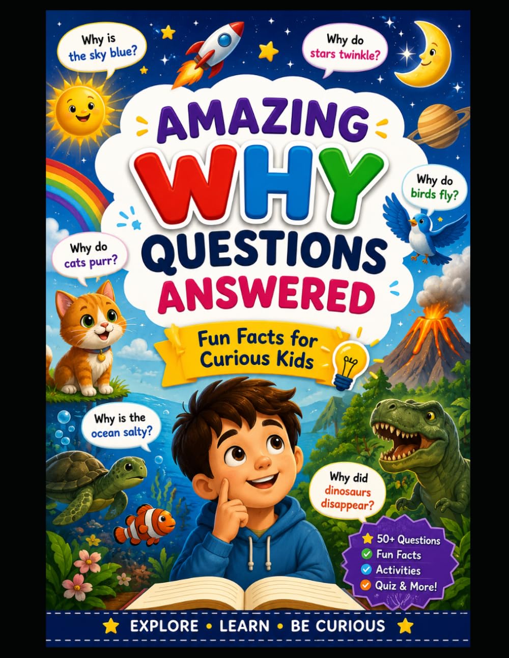Amazing WHY Questions Answered for Curious Kids: Fun Facts, Science, Space, Animals, Nature & More for Curious Kids Ages 6–10