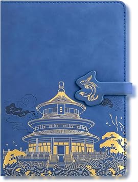 A5 Hardback Notebook,200 Pages Lined Forbidden City Themed Journal,To-Do Lists Hardcover Notepad with Bookmark,Oriental-Inspired Aesthetic Notebook for Office, School & Work