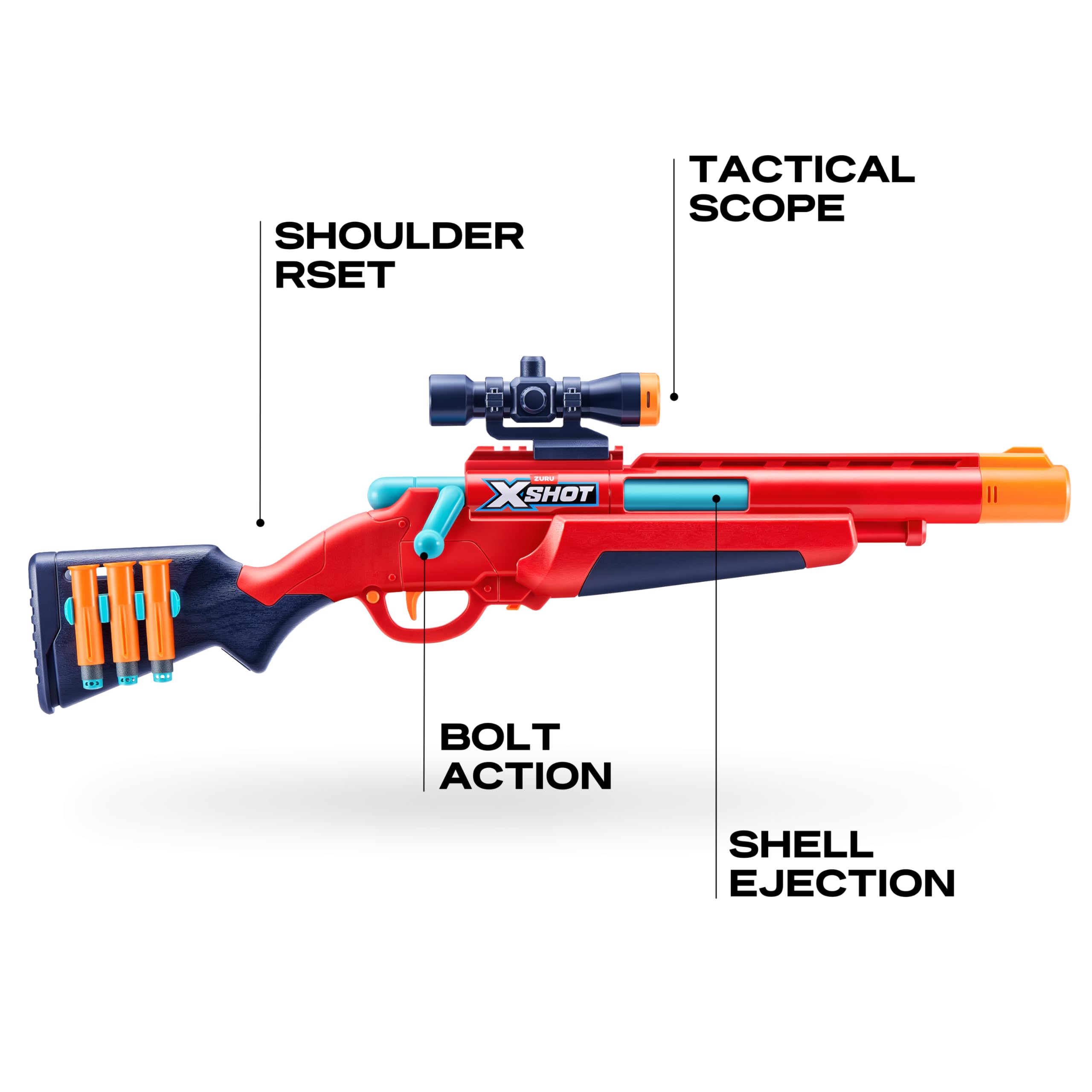 XSHOT Seria EXCEL 1-BOLT ACTION (8 rzutków)
