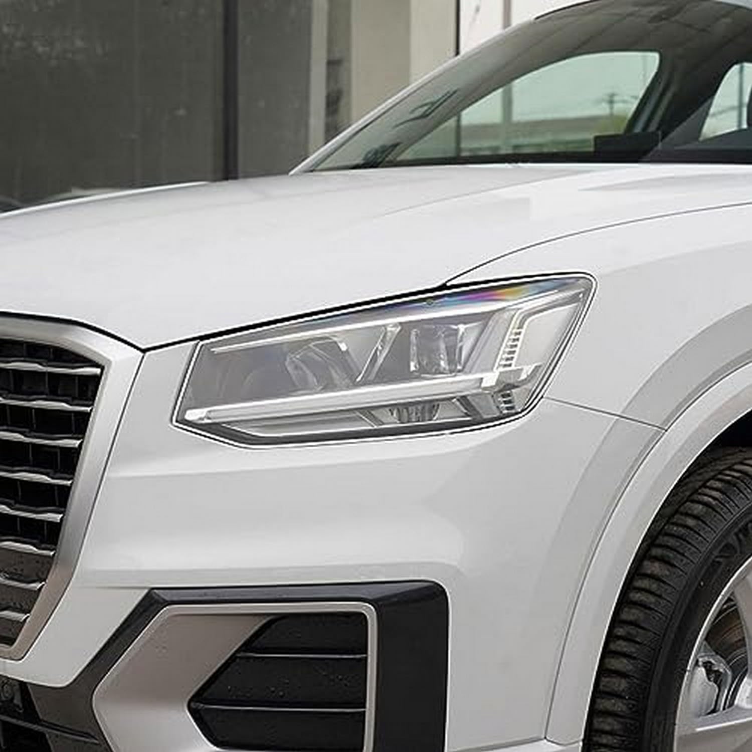 Film protection phares voiture Audi SQ2 vinyle transparent TPU anti-jaunissement
