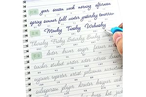 Fluent Circular English Calligraphy Copybook: Practice & Improve Your Penmanship