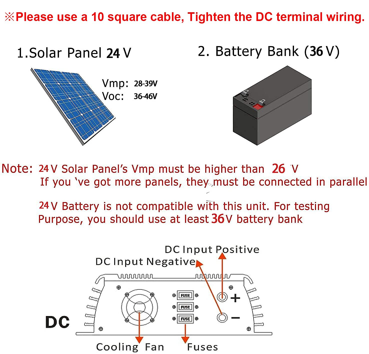 Y&H 600W Onduleur réseau DC30-55V à AC220V Micro onduleur relié au réseau pour 30V/36V Panneaux solaires/Batterie 36V