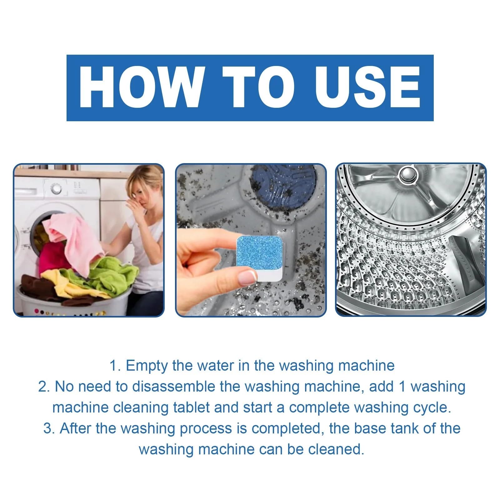 washing machine cleaner tablets 12 Stück Waschmaschinen-Reinigungstabletten(2BOX 24PCS)