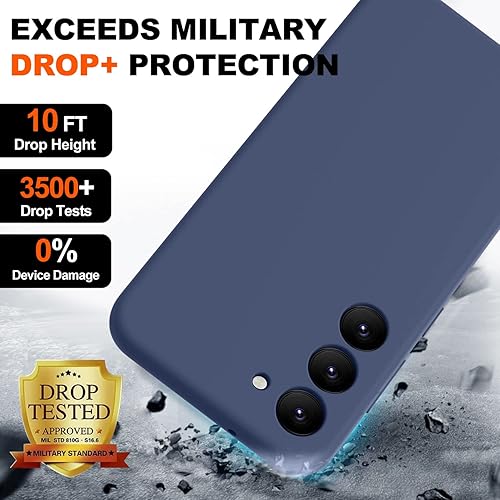 Miniatura 6 de TISOOG Funda compatible con Samsung Galaxy S23 de 6.1 pulgadas, silicona cubierta completa, a prueba de golpes, con forro de microfibra suave,