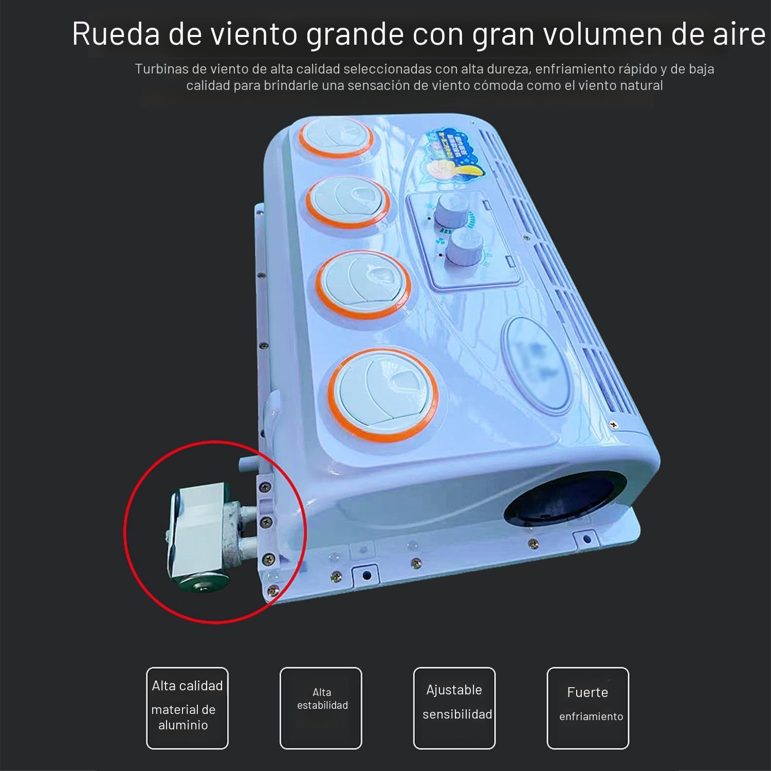 Aire acondicionado eléctrico de 12 V CC para techo de caravana, excavadora, autobús, furgoneta, sistema de refrigeración de vehículos agrícolas