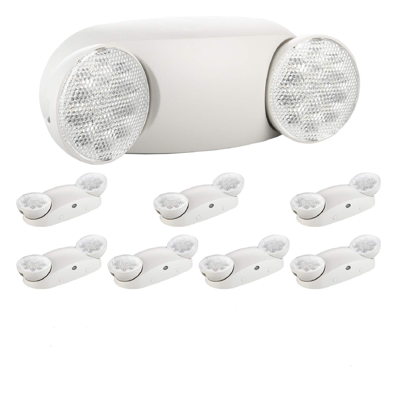 Buy SPECTSUN 8 PACK LED Exit Emergency Light Combo with Battery BackupUS Standard Commercial