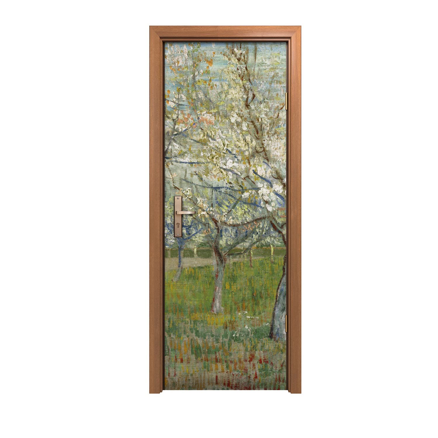 Autocollant de porte 70x200cm pour masquer les défauts muraux Rose Triste