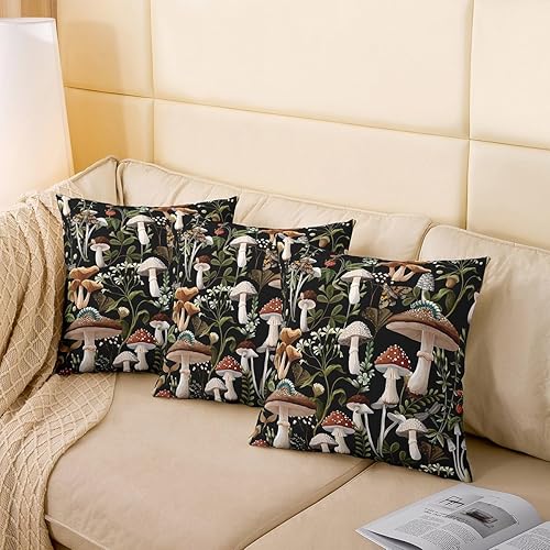 Miniatura 10 de Juego de 2 fundas de almohada de caballo en acuarela de 18 x 18 pulgadas, fundas de almohada de animales salvajes con flores de cerezo rosa para