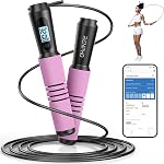 RENPHO Corde de saut intelligente, corde de saut sans fil, corde à sauter haute vitesse avec comptoir, corde d'escroquerie de fitness avec APP Analyse de données, Sauts d'entraînement pour la gymnastique à domicile, Crossfit pour l'exercice pour les hommes, les femmes