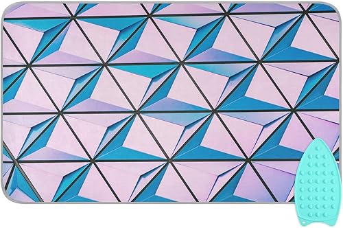 Diamond Fashion Homes - Alfombrilla de planchar (tamaño grande, 47 x 28 pulgadas) con acolchado de 0.118 pulgadas y soporte de silicona para