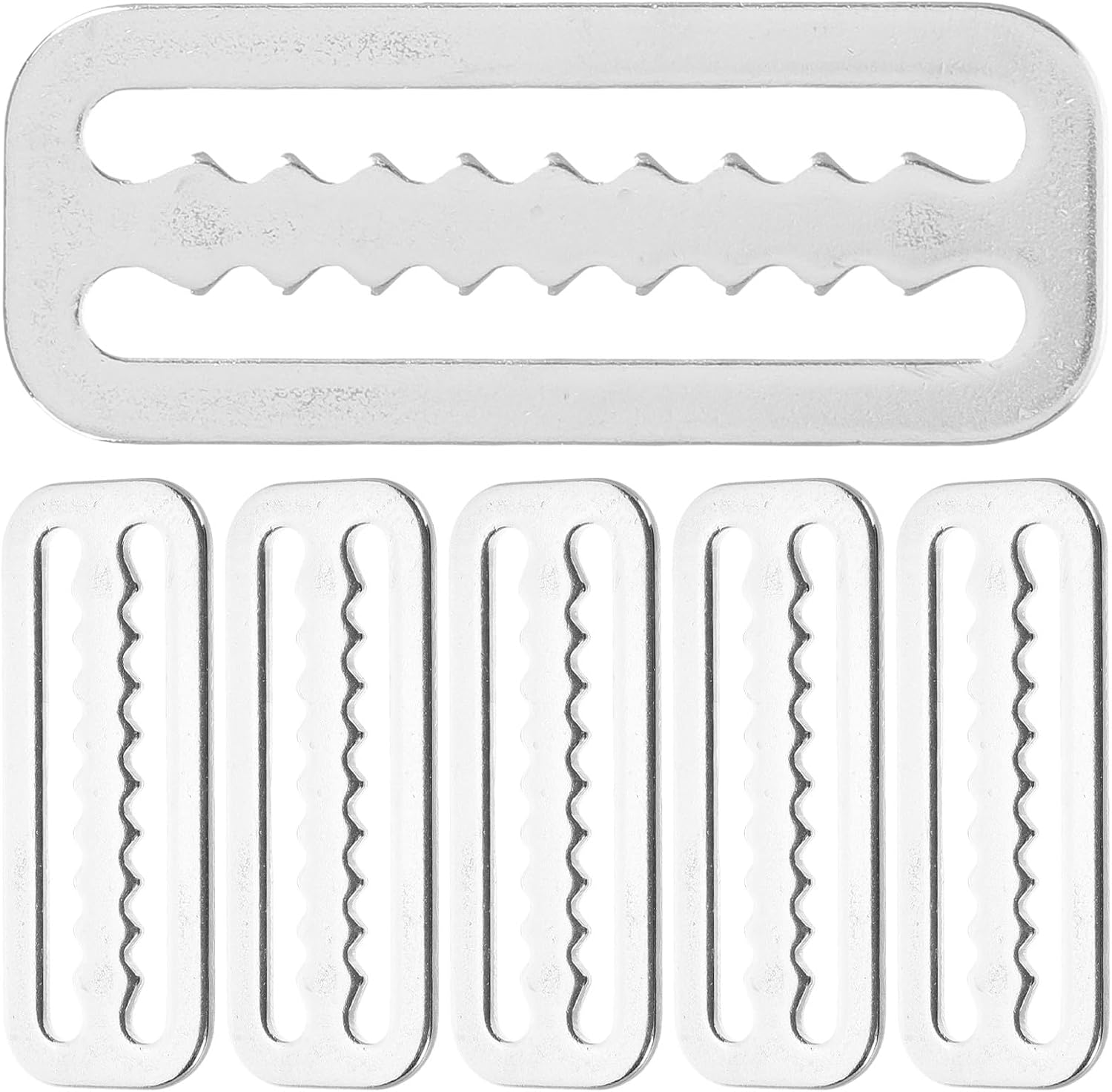 YARNOW 6pcs Scuba Weight Belt Keepers for 2 Inch Webbing Belts, 316 Stainless Steel Scuba Weight Clips for Diving or Other Water Sports, Silver |