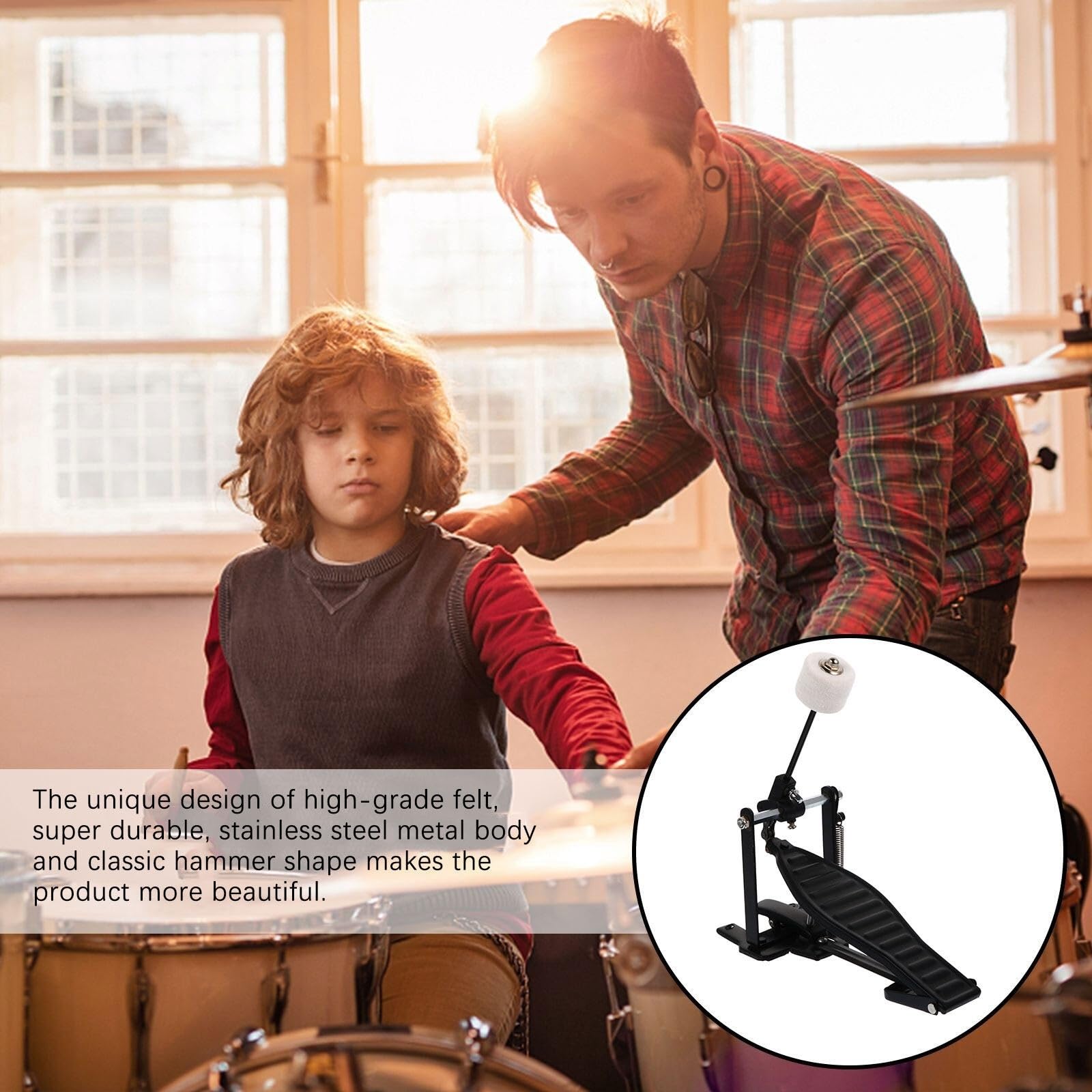Pedał bębna basowego Zestaw Instrumentów Młotkowych Na Pedały Perkusyjne Instrumenty Na Stopy Zestaw Instrumentów Ze Stopu Aluminium