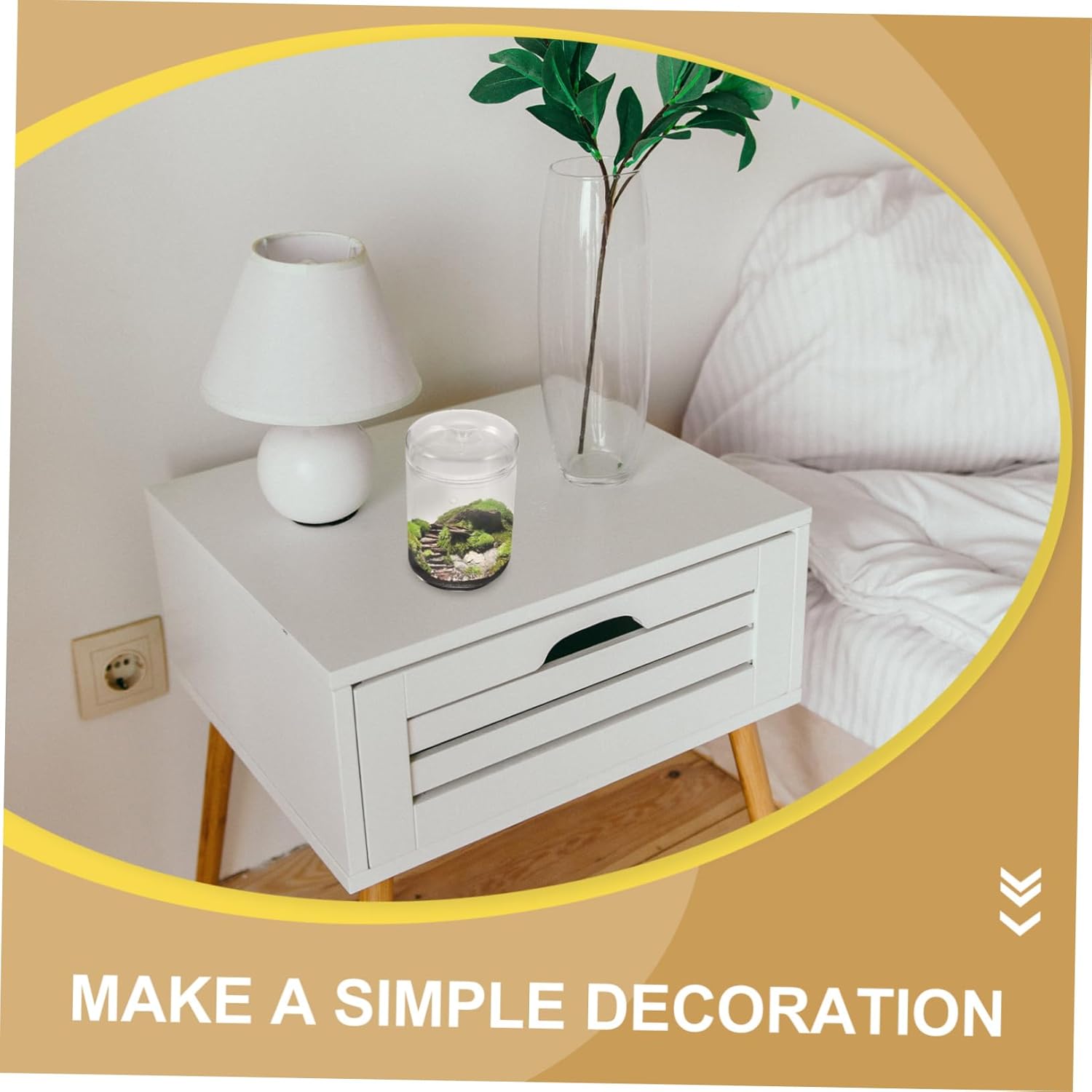 VICASKY Micro-Landscape DIY Bottle Glass Plant Terrarium Moss Bonsai for Office