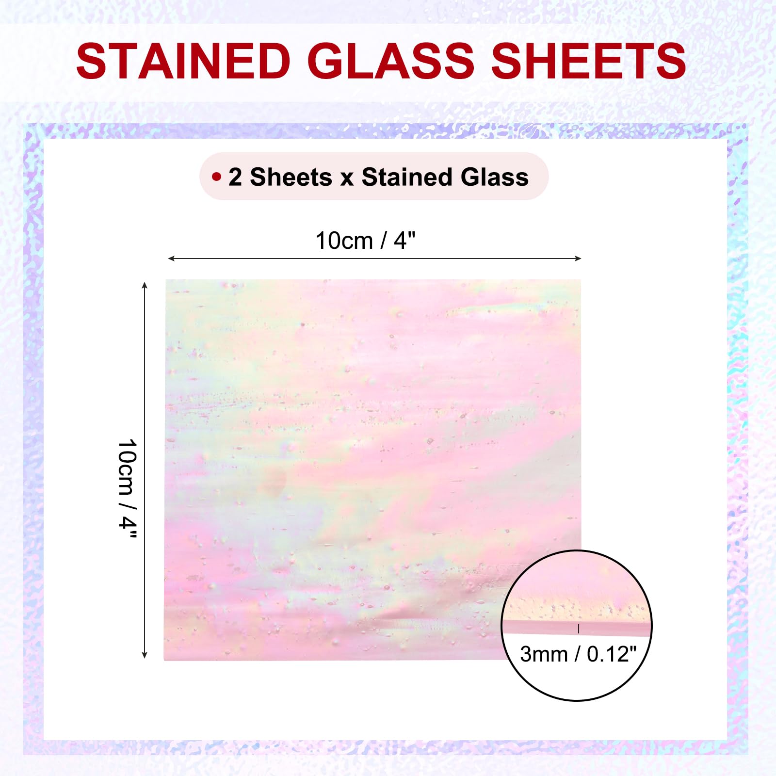PATIKIL 4 x 4 Inch Transparent Stained Glass Sheets - Image 2