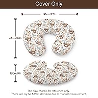 Vista 6 de Highland - Funda de almohada de lactancia con estampado floral de vaca de granja occidental, funda de almohada extraíble para lactancia materna