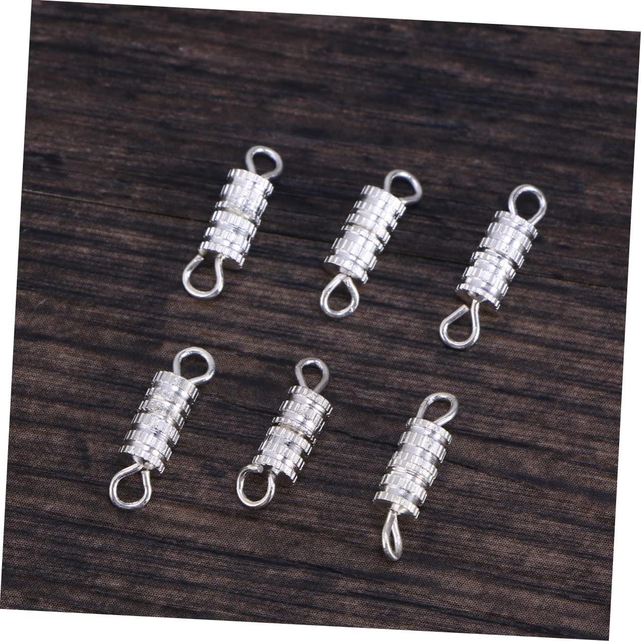 Cuivre Fermoir à Vis Cylindrique 20 Pièces pour Bracelet et Collier DIY