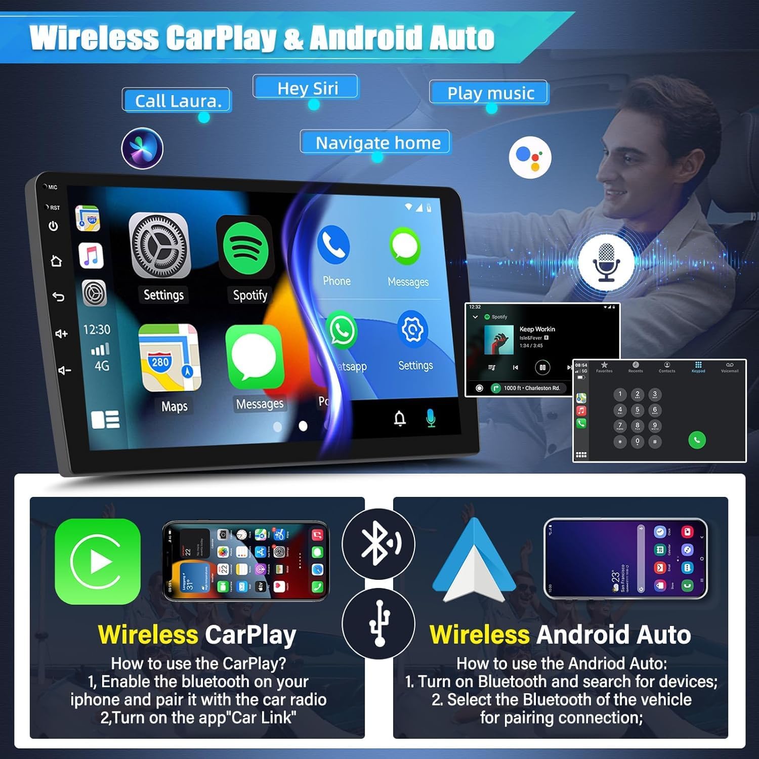 Android 13 Car Radio Stereo for Ford Ranger 1998-2006,7 inch Touch Screen Radio Upgrade with Wireless Carplay Android Auto Bluetooth WiFi GPS Navigation Backup Camera FM/RDS 2+32G