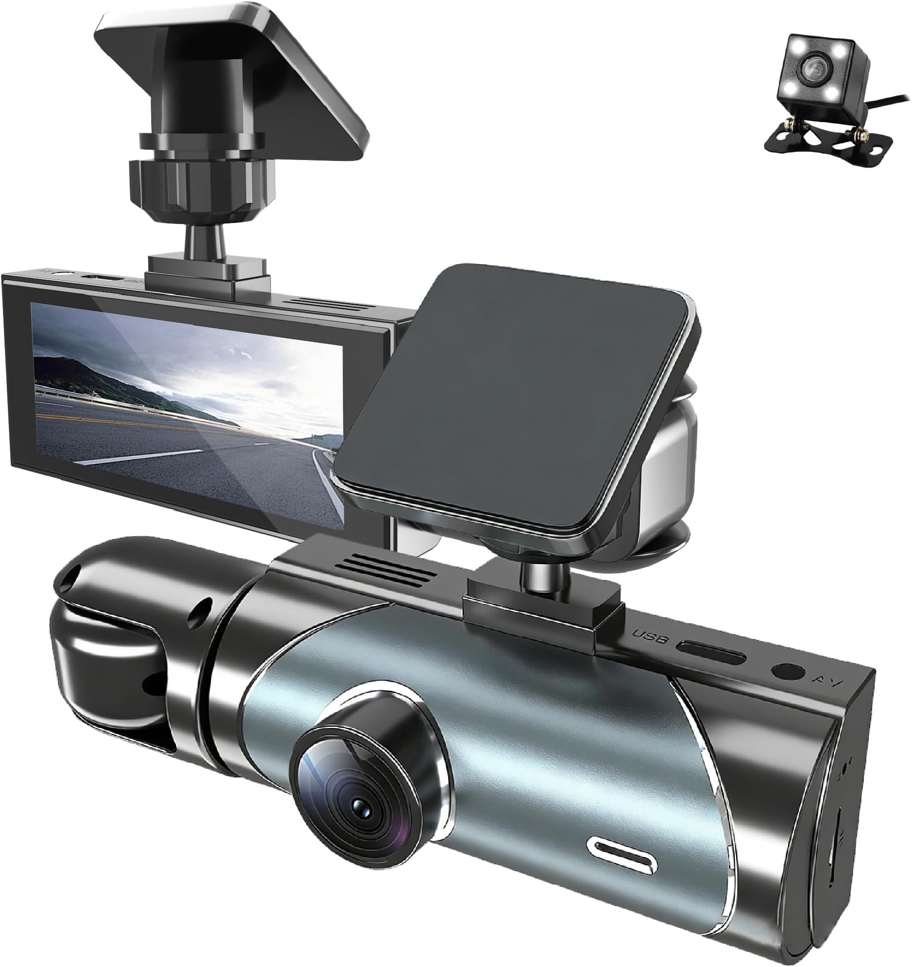 Dash Cam for Civic Type R FL5 2022-2025, Built-in WiFi Includes 64GB SD Card Screen Dashcam for Cars with APP Control,Full View Car Dashcam System