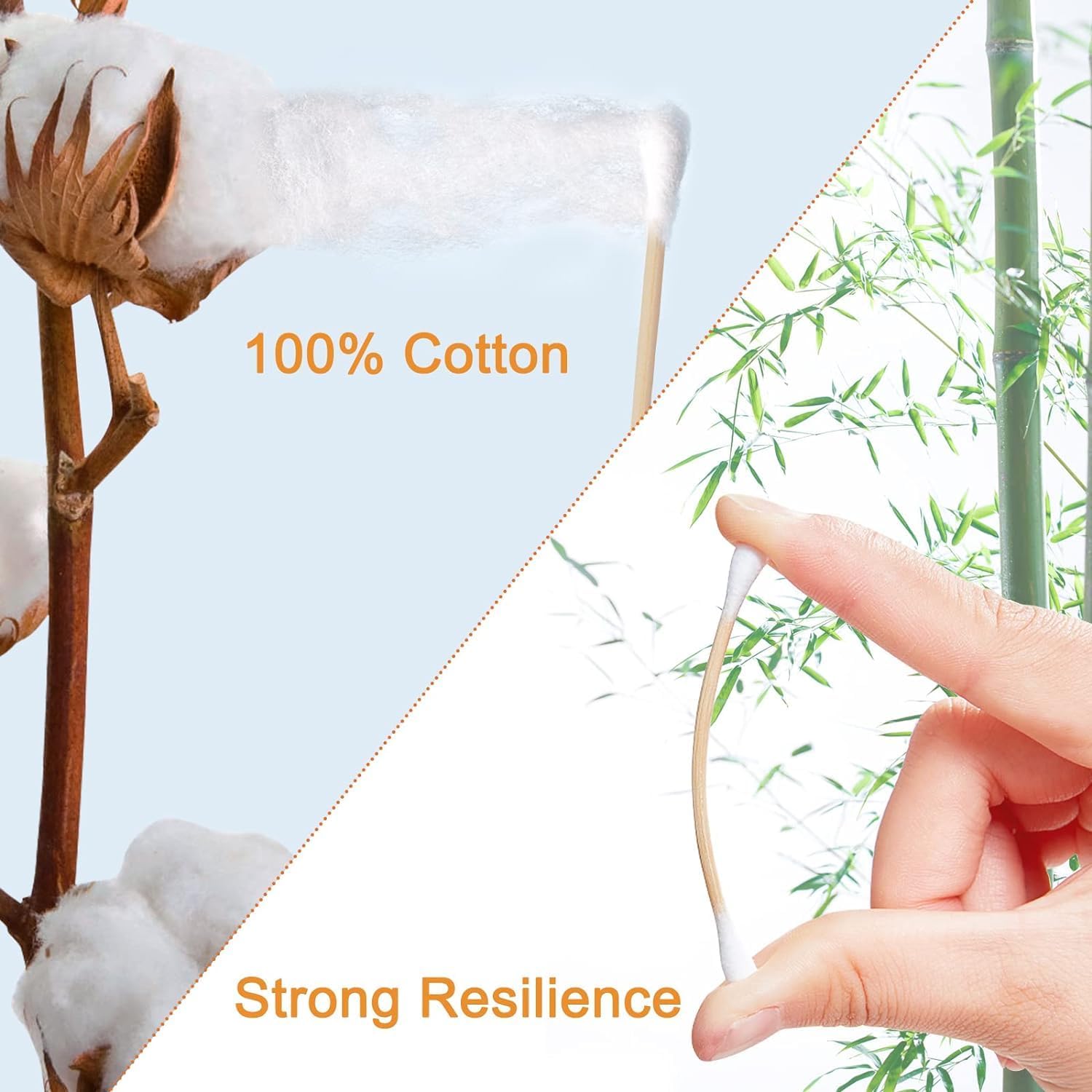 Bboo Cotton Swabs Bulk - Biodegradable Double Ended Swabs for Gun