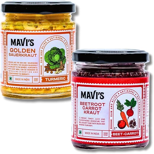 MAVIs Combo of Sauerkraut Golden Sauerkraut and Beetroot Ca